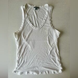 James Perse Classic White iconic ribbed Tank Top